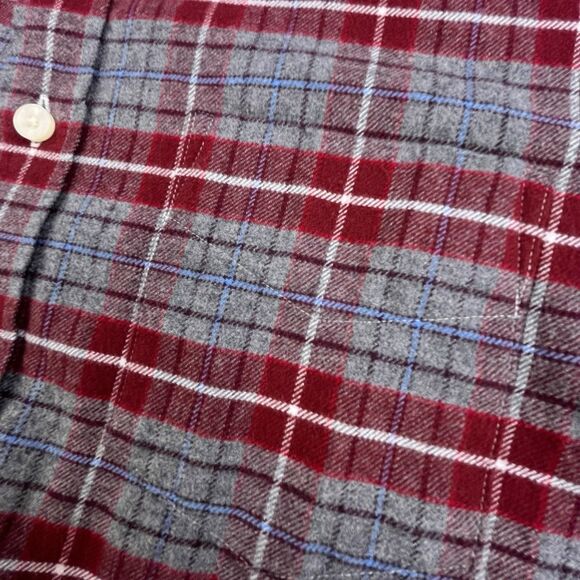 UNTUCKit Plaid Flannel Shirt Mens Size Small Gray Maroon Button Up Long Sleeve - Picture 3 of 11